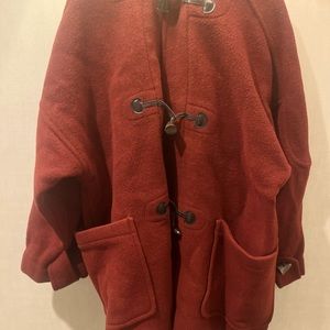 Burberry London Vintage Hooded Duffle toggle Coat 100% wool